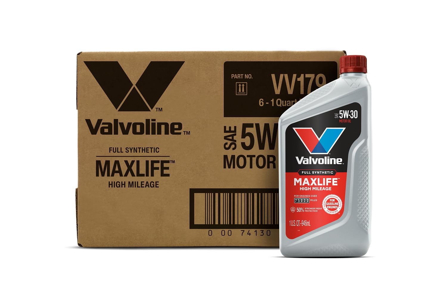 Valvoline MaxLife High Mileage 5W-30 Synthetic Blend Motor Oil 5 Quart