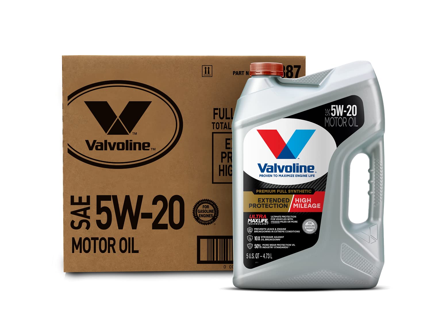 Valvoline MaxLife High Mileage 5W-30 Synthetic Blend Motor Oil 5 Quart