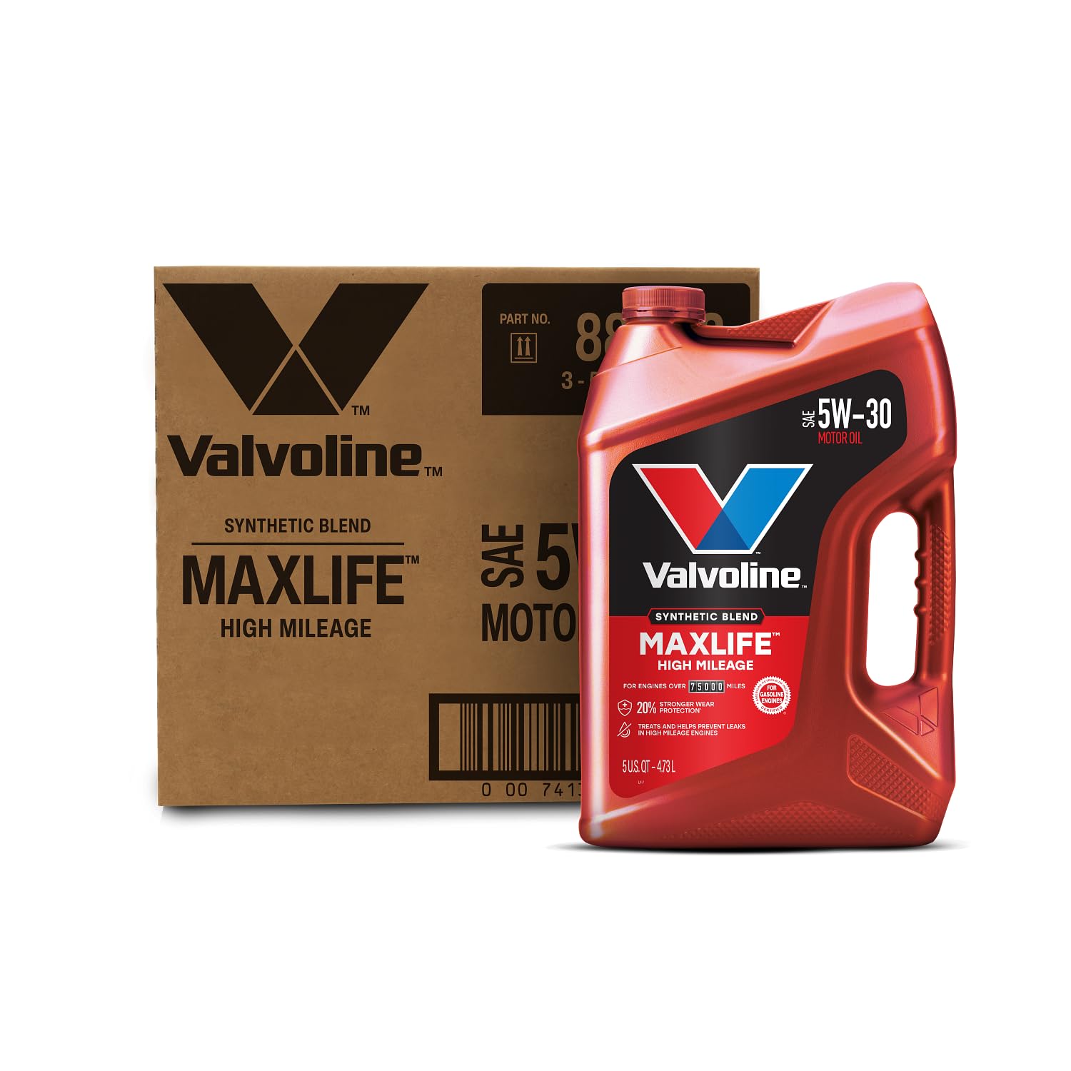 Valvoline MaxLife High Mileage 5W-30 Synthetic Blend Motor Oil 5 Quart
