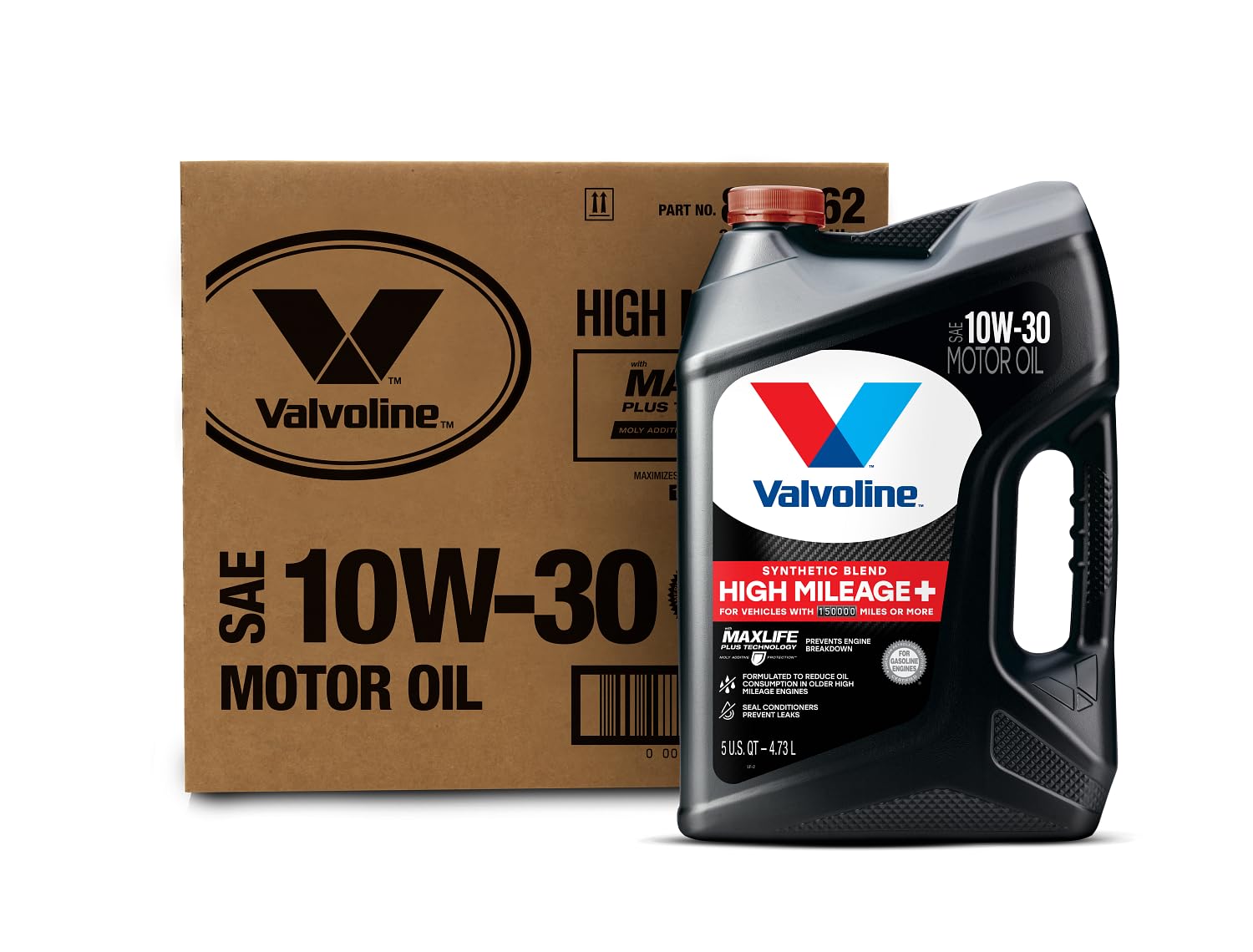 Valvoline MaxLife High Mileage 5W-30 Synthetic Blend Motor Oil 5 Quart