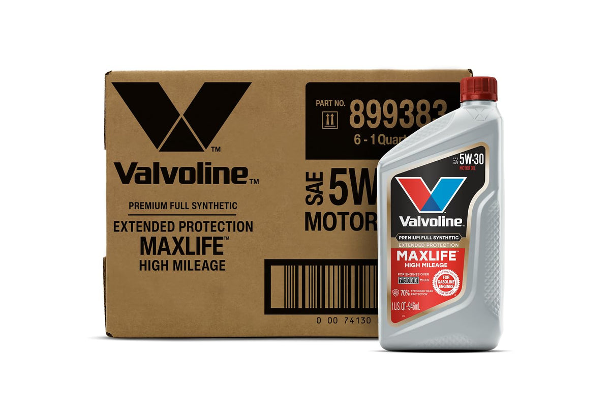 Valvoline MaxLife High Mileage 5W-30 Synthetic Blend Motor Oil 5 Quart