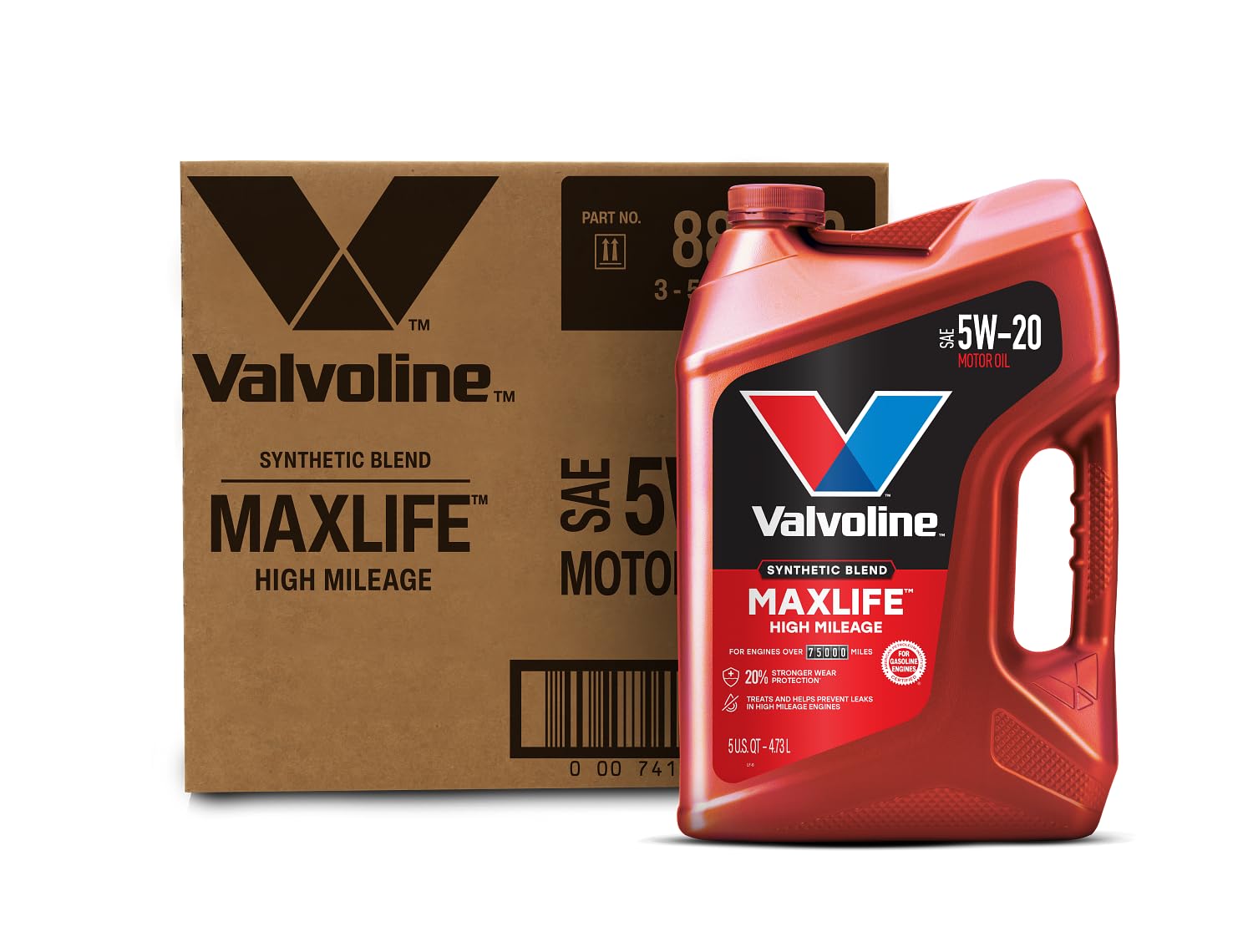 Valvoline MaxLife High Mileage 5W-30 Synthetic Blend Motor Oil 5 Quart