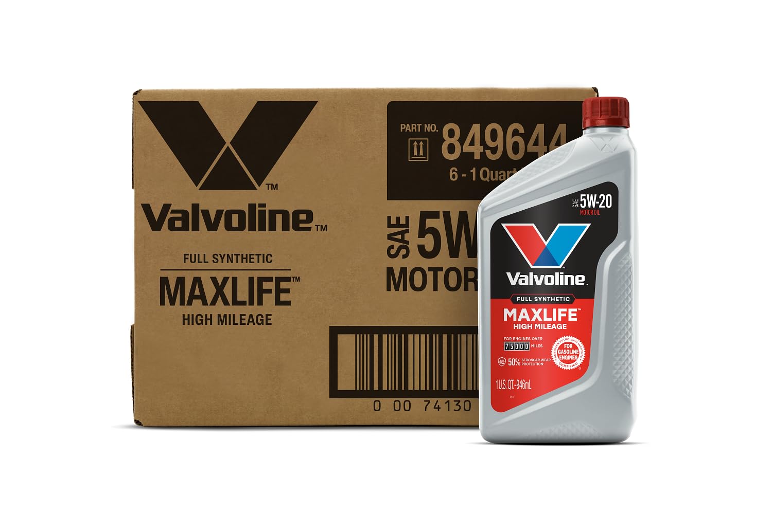 Valvoline MaxLife High Mileage 5W-30 Synthetic Blend Motor Oil 5 Quart