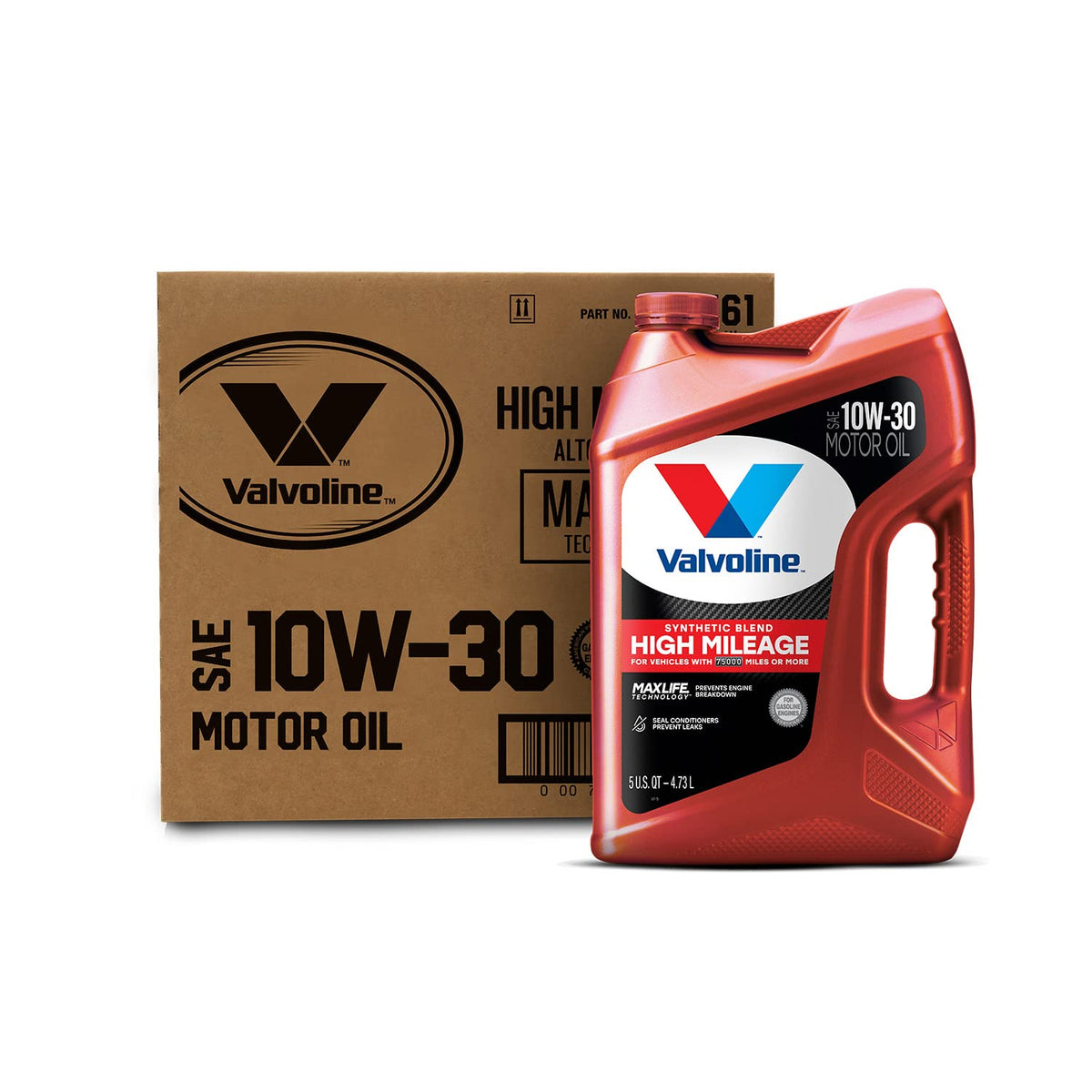 Valvoline MaxLife High Mileage 5W-30 Synthetic Blend Motor Oil 5 Quart