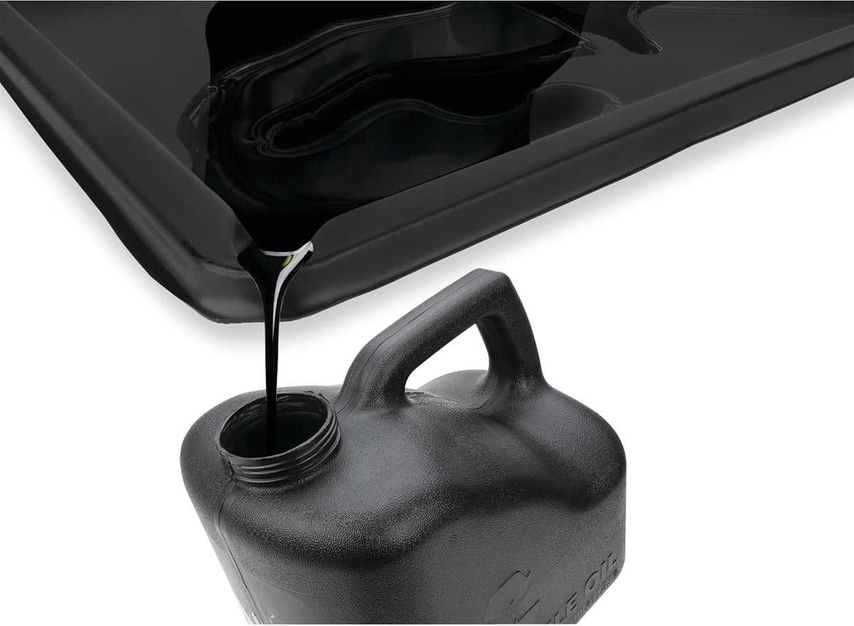 Performance Tool W4067 12-Quart Used Oil Transport Jug, Black | Automotive waste oil container for easy recycling. Chemical resistant with integrated handle and wide mouth